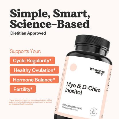 Wholesome Story Myo-Inositol & D-Chiro Inositol for Women | Fertility & Hormonal Balance