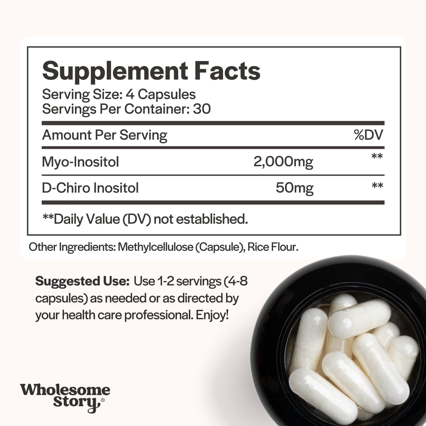 Wholesome Story Myo-Inositol & D-Chiro Inositol for Women | Fertility & Hormonal Balance