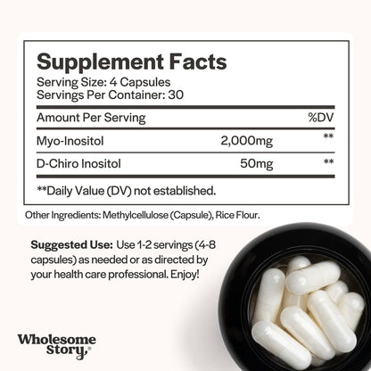 Wholesome Story Myo-Inositol & D-Chiro Inositol for Women | Fertility & Hormonal Balance