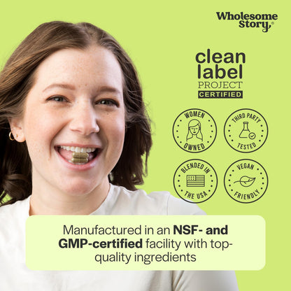 Wholesome Story Organic Spearmint Capsules - 1000mg Spearmint Leaf, Supports Hormones & Digestion | Mentha Spicata