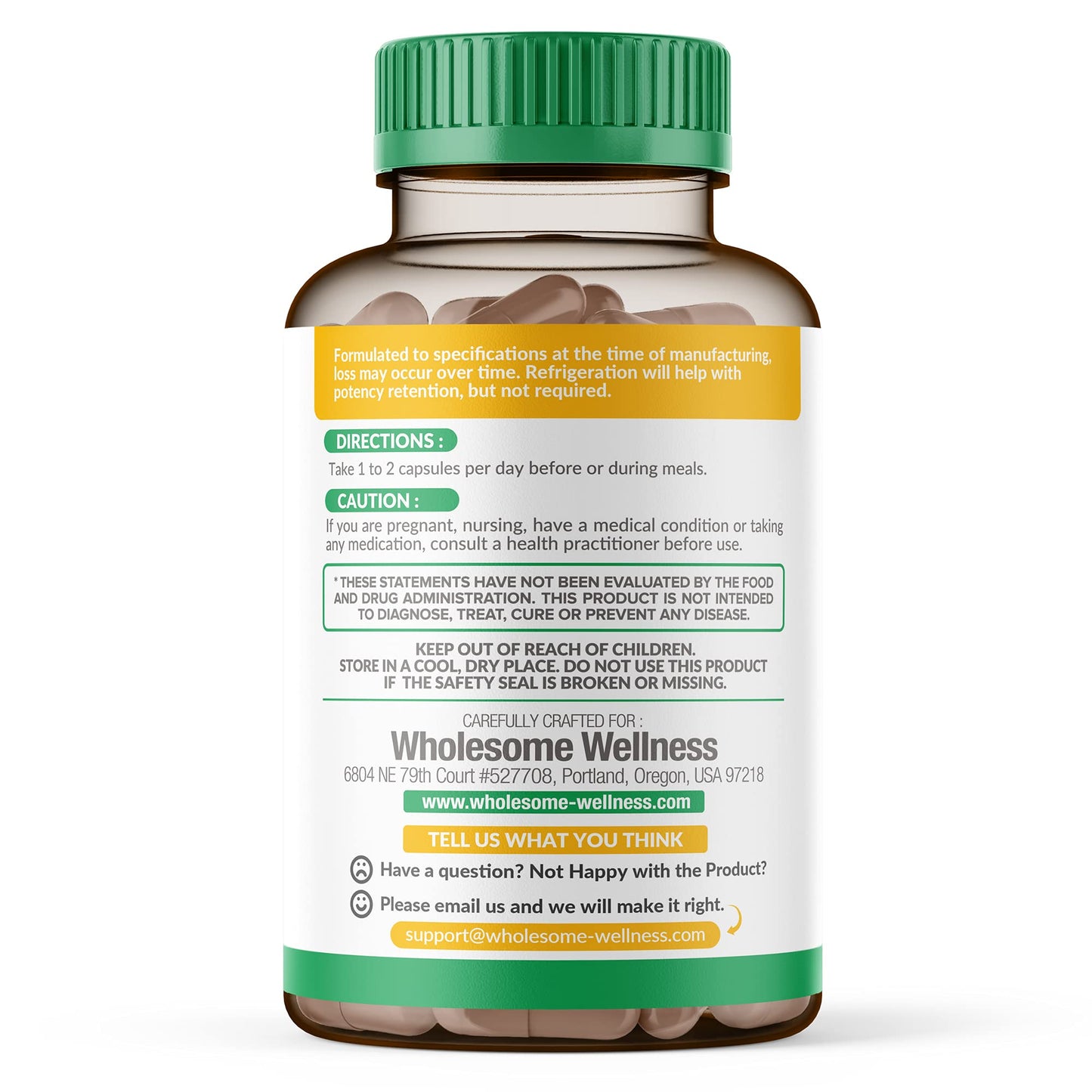 Wholesome Wellness Digestive Enzymes 1000MG + Prebiotics & Probiotics – 180 Capsules, Vegan