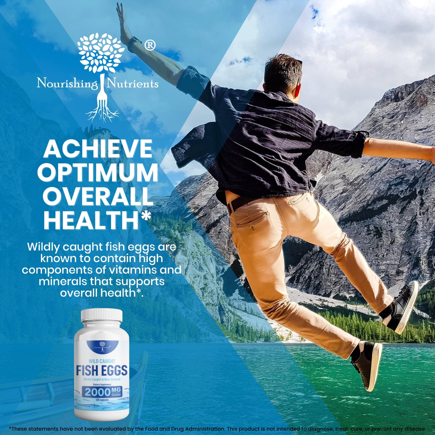 Wild Caught Fish Eggs 2,000mg – Omega-3-6-9 for Eye, Brain & Immunity