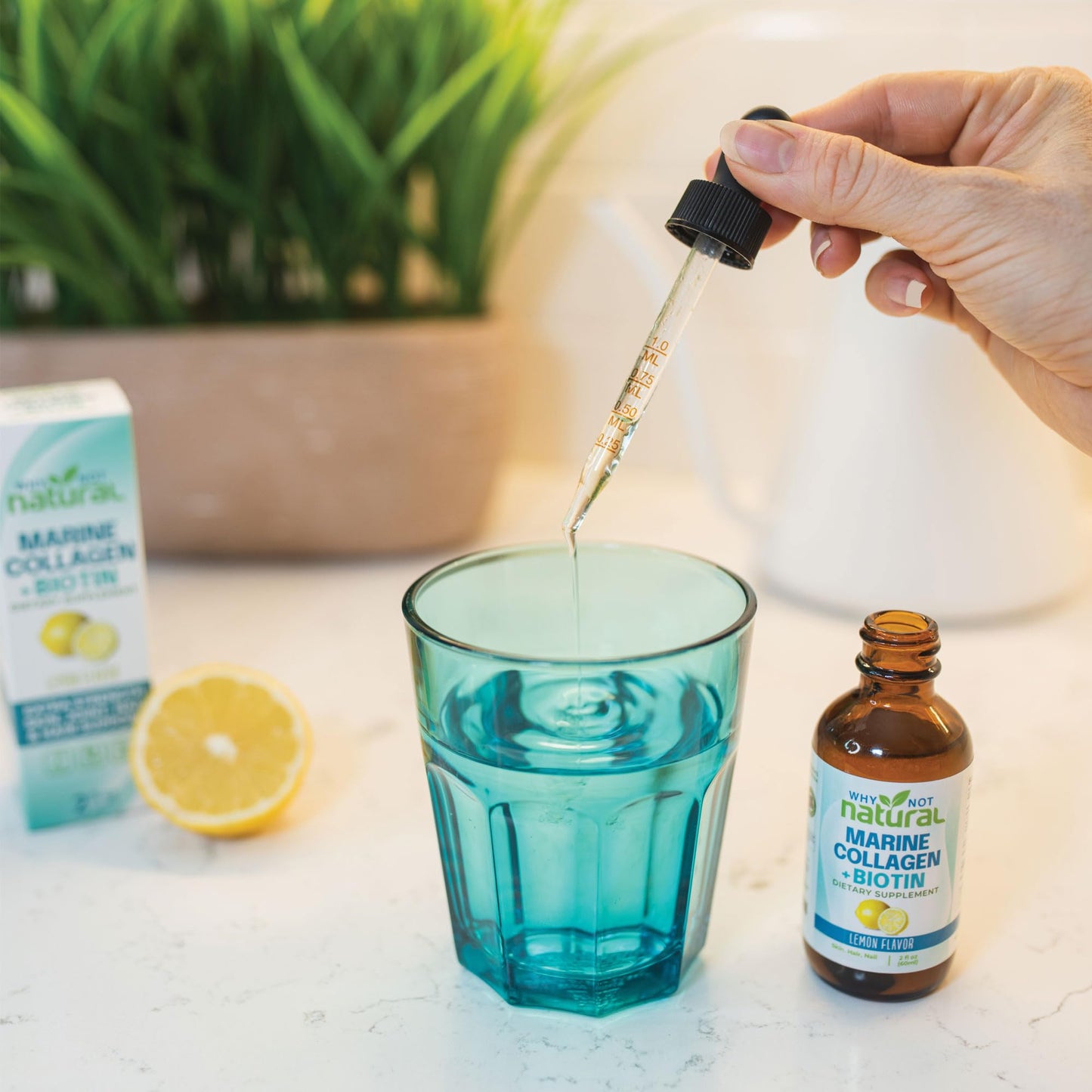 Why Not Natural Liquid Collagen + Biotin Drops for Hair, Skin & Nails