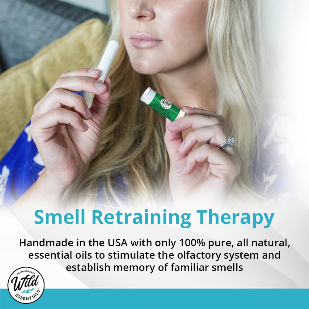 Wild Essentials Smell Training Kit Nasal Inhalers, Made in The USA, Pure Essential Oils, Olfactory Therapy, Loss of Smell, Aromatherapy, All Natural