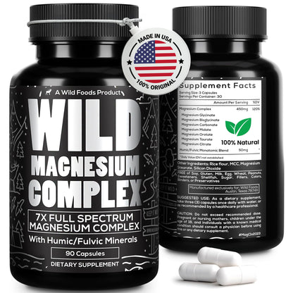 Wild Foods Magnesium Complex 7x Forms - 90 Capsules