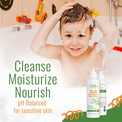 Wild Naturals Baby Eczema Shampoo & Body Wash – Gentle, Tear-Free & Hypoallergenic