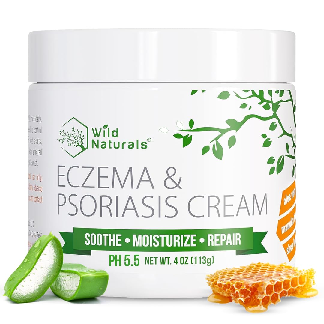 Wild Naturals Eczema & Psoriasis Cream with Manuka Honey – Hydrating, Gentle Relief