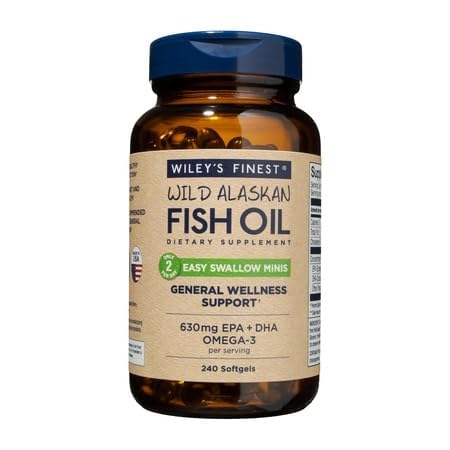 Wiley's Finest Easy Swallow Minis – Double-Strength Omega-3 630mg EPA/DHA