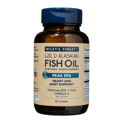 Wiley's Finest Wild Alaskan Fish Oil Peak EPA - 1000mg Omega-3s, 30 Softgels