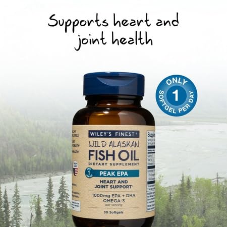 Wiley's Finest Wild Alaskan Fish Oil Peak EPA - 1000mg Omega-3s, 30 Softgels