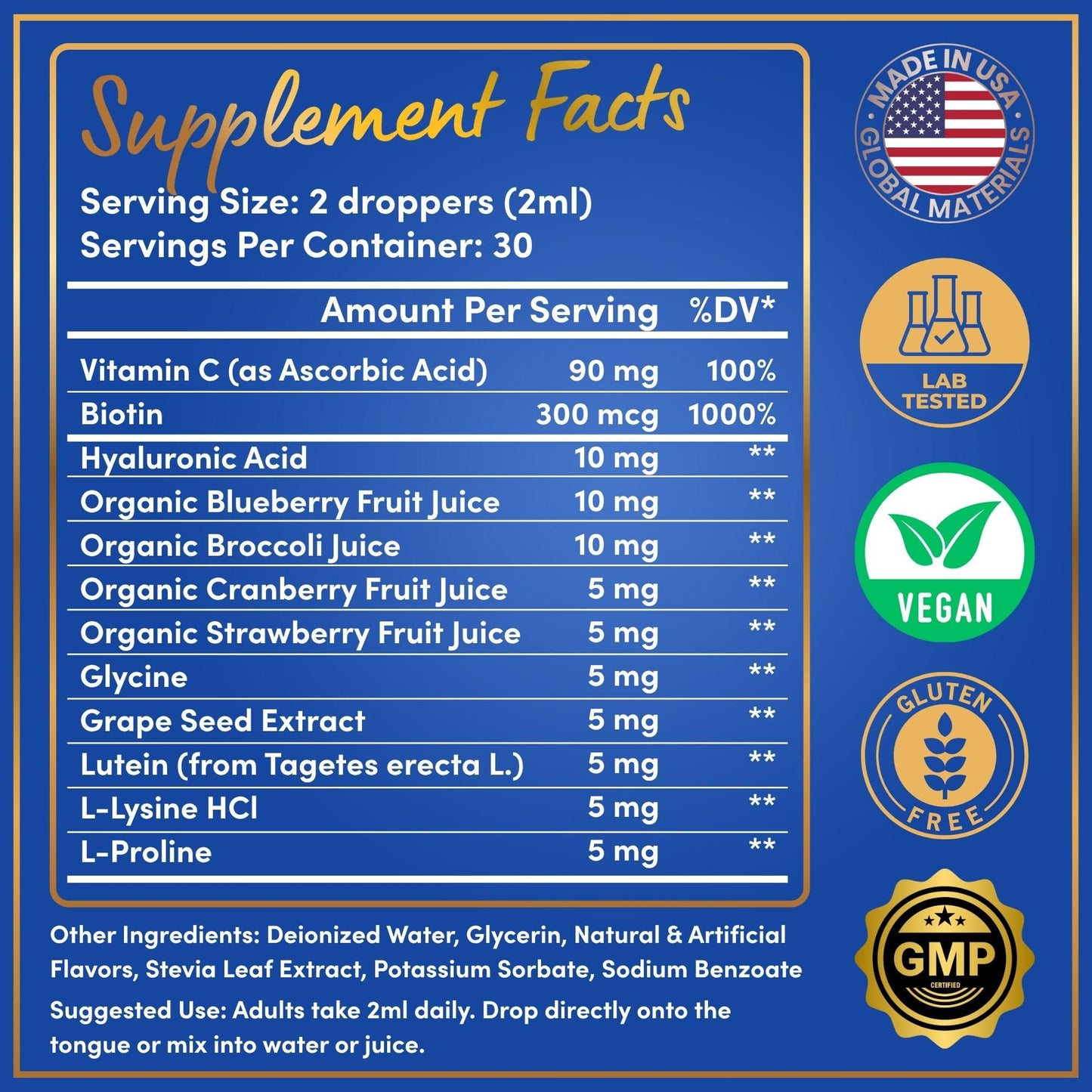 Windsor Botanicals Vegan Collagen Builder Liquid – 60-Day Supply | Vitamin C, Biotin, Hyaluronic Acid | Organic Fruits & Vegetables | 120ml
