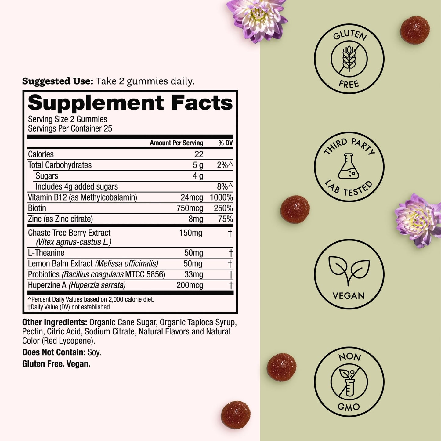 Winged Wellness Teen Queen Gummies – Vegan Multivitamin for Teens (50 Gummies)