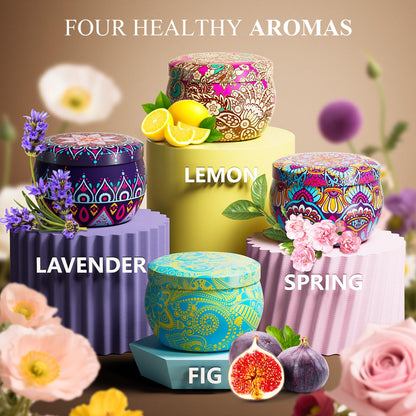 WINTERCRUSH 4-Pack Scented Candles Gift Set – Christmas Home Fragrance