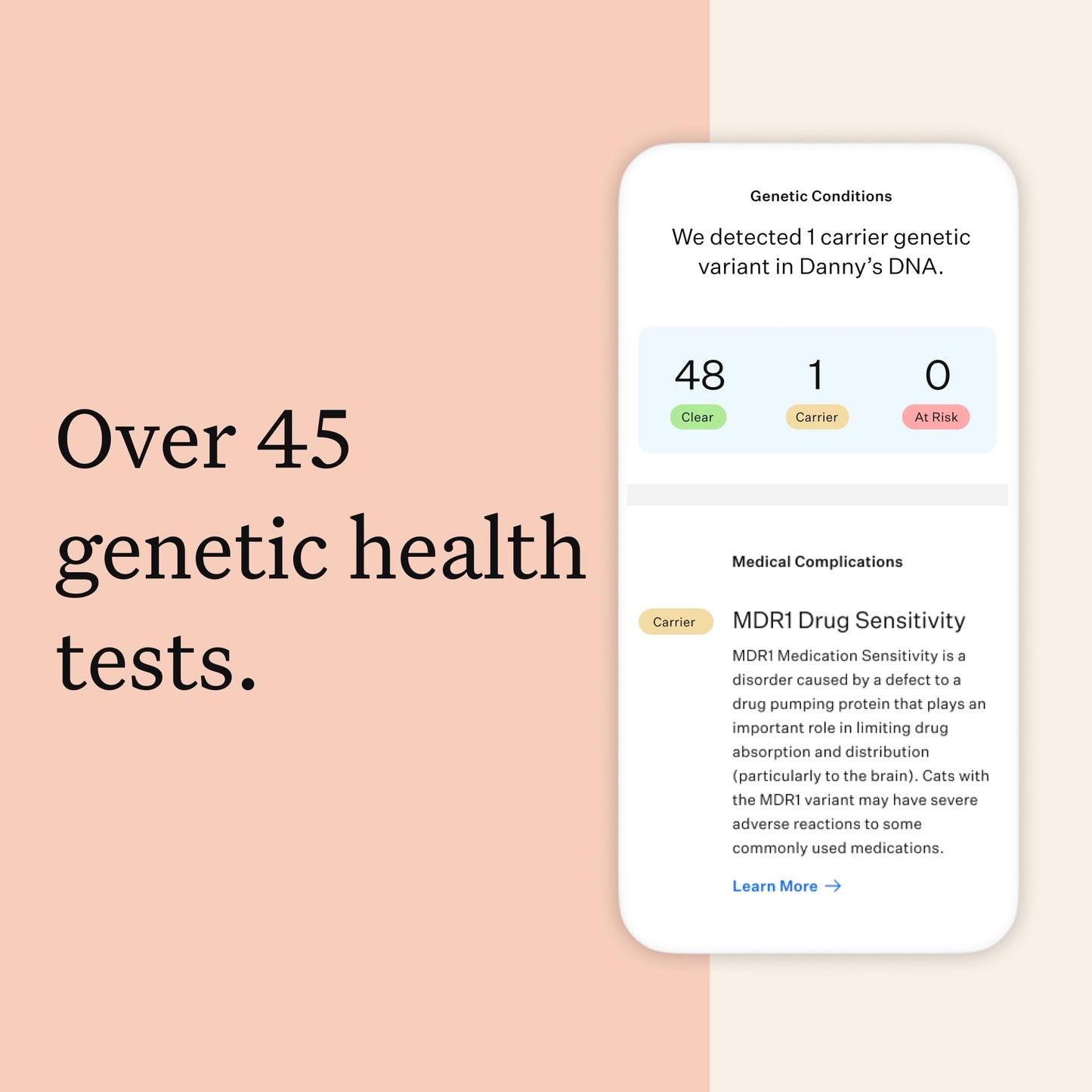 Wisdom Panel Complete: Comprehensive Cat DNA Test kit for 45 Health Genetic Health Conditions, 70+ Breeds and populations, 25+ Traits, Blood Type - Pack of 2