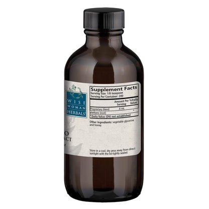 Wise Woman Herbals Eleuthero Root Solid Extract 4:1 – Alcohol-Free Adrenal & Stress Support, Energy & Immunity, 4 Fl Oz