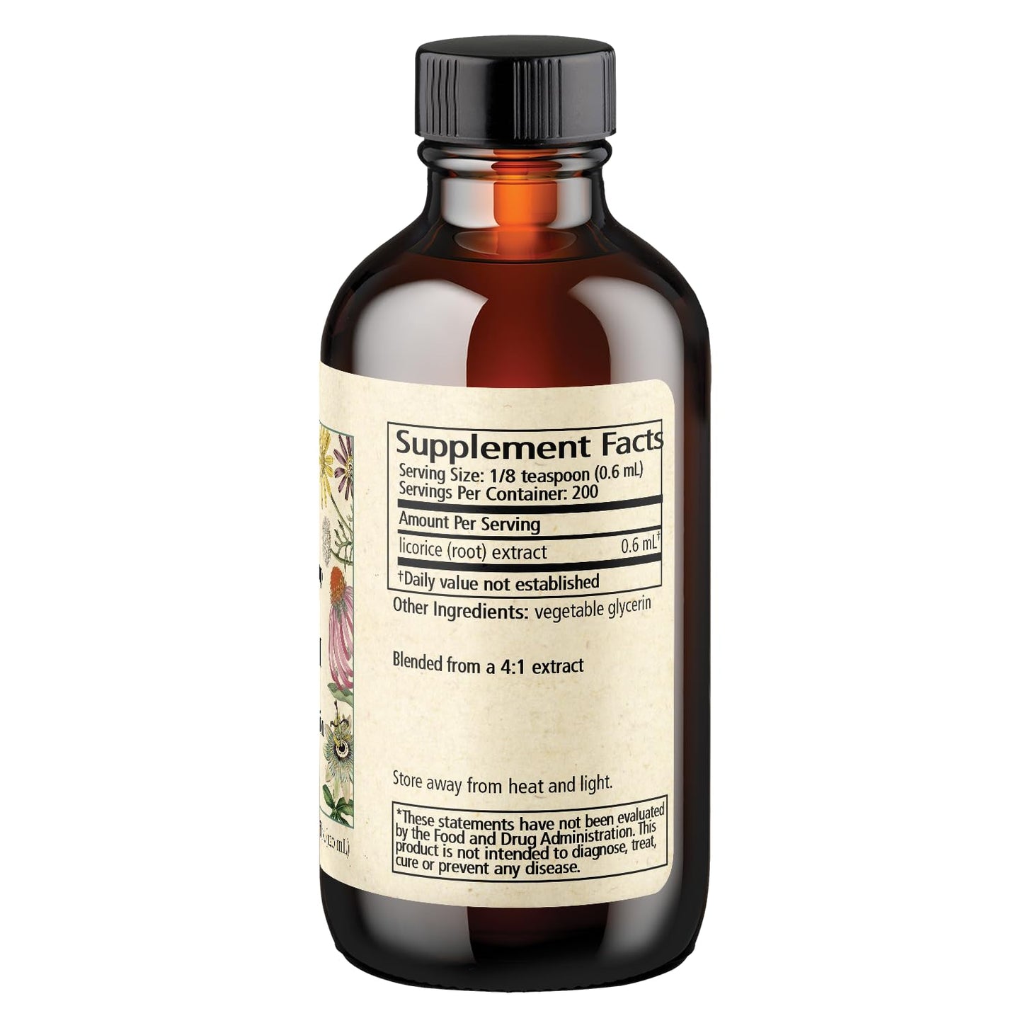 Wise Woman Licorice Botanical Syrup 4:1 - Alcohol-Free, Digestive & Immune Support (4 oz)