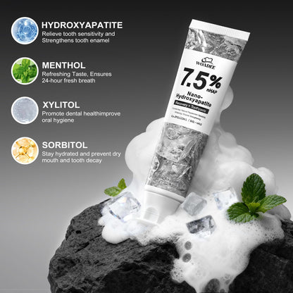 Woadee Hydroxyapatite Toothpaste – Fluoride-Free Enamel Protection (4 Pack)