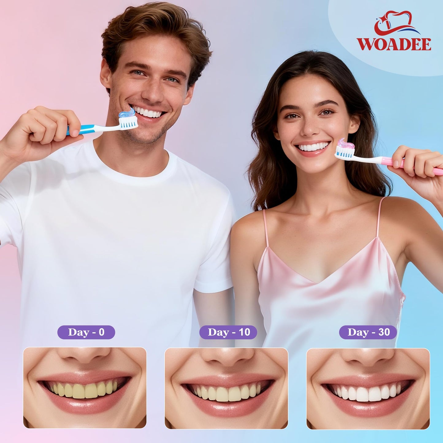 Woadee Niacinamide Whitening Toothpaste | Fluoride-Free Enamel & Gum Health | Mint