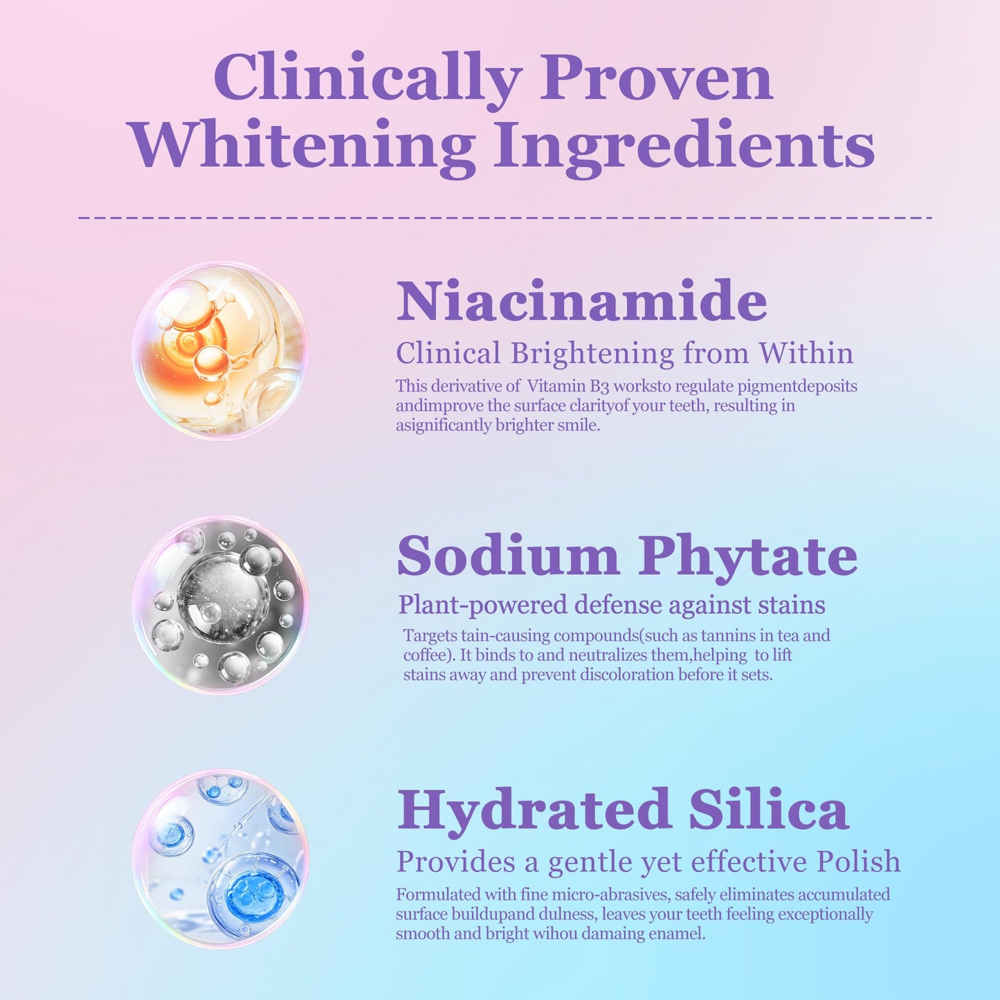 Woadee Niacinamide Whitening Toothpaste | Fluoride-Free Enamel & Gum Health | Mint Flavor