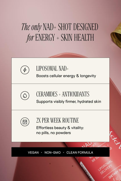 Happy Aging Liquid NAD+ Shot – Liposomal NR, Resveratrol, Antioxidants | 10 Shots