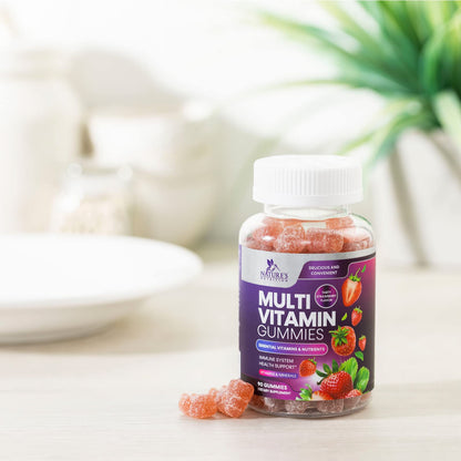 Multivitamin Gummies for Adults – Immune Support (A, C, D, B12) 90 Gummies