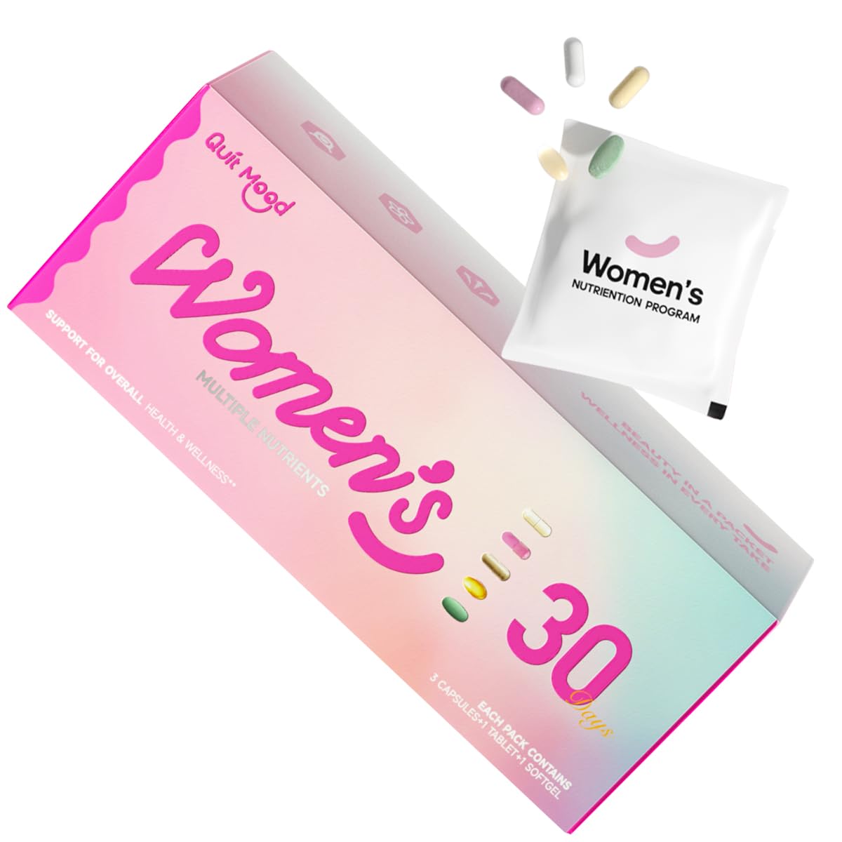 Women's Daily Vitamin Packs – All-in-One Multivitamin with Probiotics, D3+K2, NR1000 & Ashwagandha
