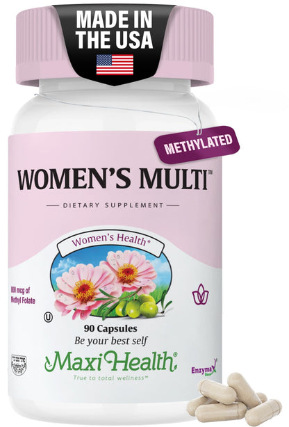 Womens Multivitamin – Methylated Multivitamin for Women with 23 Essential Vitamins | Probiotics & Digestive Support | Kosher (90 Capsules)