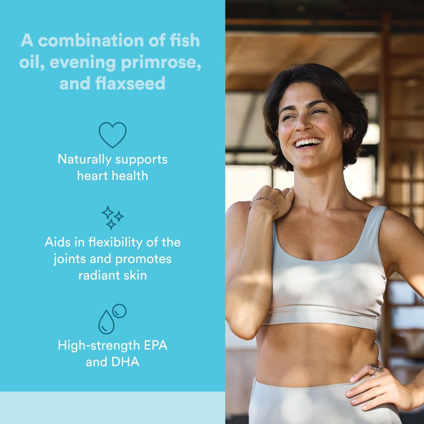 WomenSense RxOmega-3 Fish Oil with Evening Primrose & Flaxseed | Heart & Joints