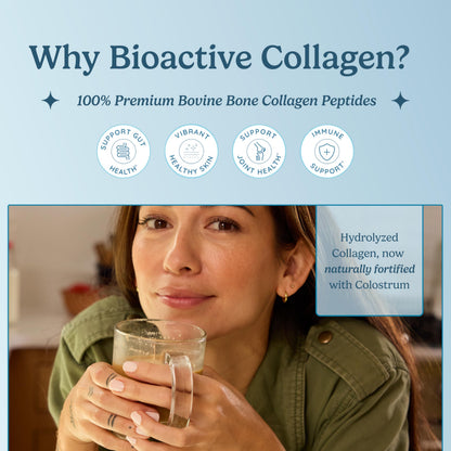 WonderCow Collagen Peptides Powder + Bovine Colostrum – Grass-Fed Type I & III