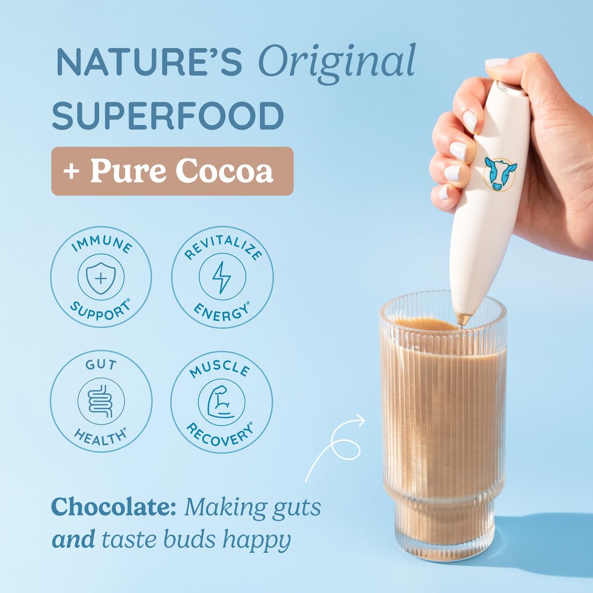 WONDERCOW Colostrum Powder | Gut Health, Immune Support & Wellness | Chocolate 60 Servings