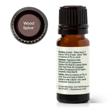 Plant Therapy Wood Spice Essential Oil Blend 10 mL (Pack of 2) | 100% Pure & Therapeutic Grade