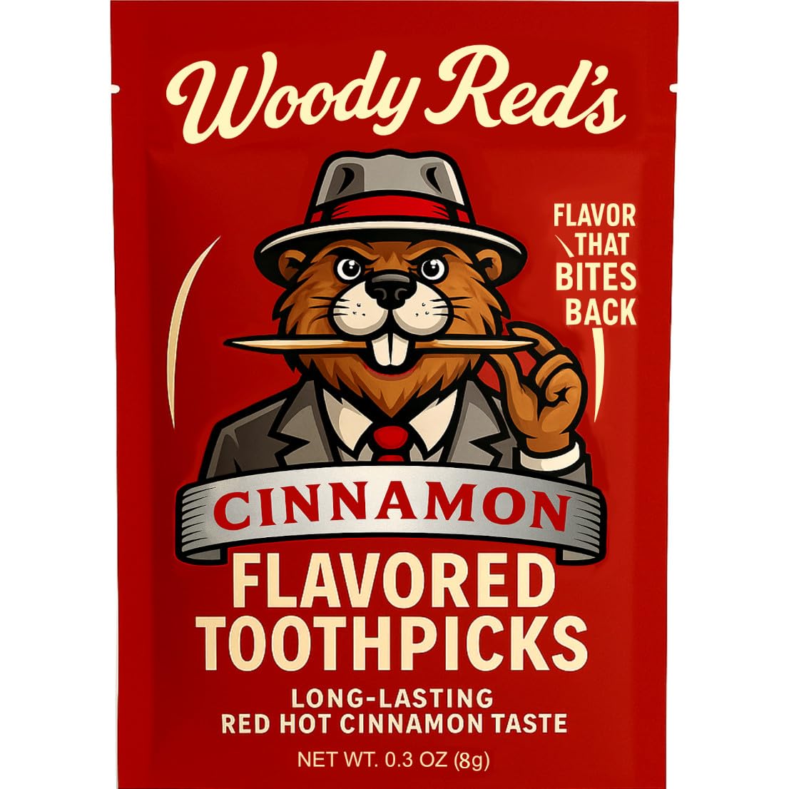 Cinnamon Toothpicks Woody Red's Flavored Hot Picks - 50 Count (1 Pack)