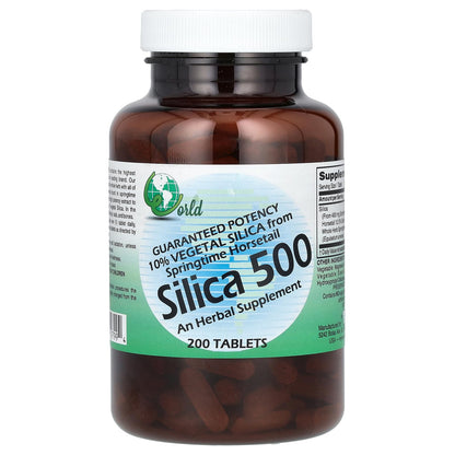 World Organics Silica 500Mg Tabs 200 | Silica Supplement