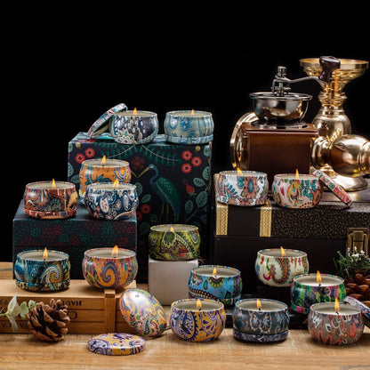WPONSZU 16-Pack Scented Candles Gift Set – 2.5 oz Soy Tin Candles for Home Décor & Travel