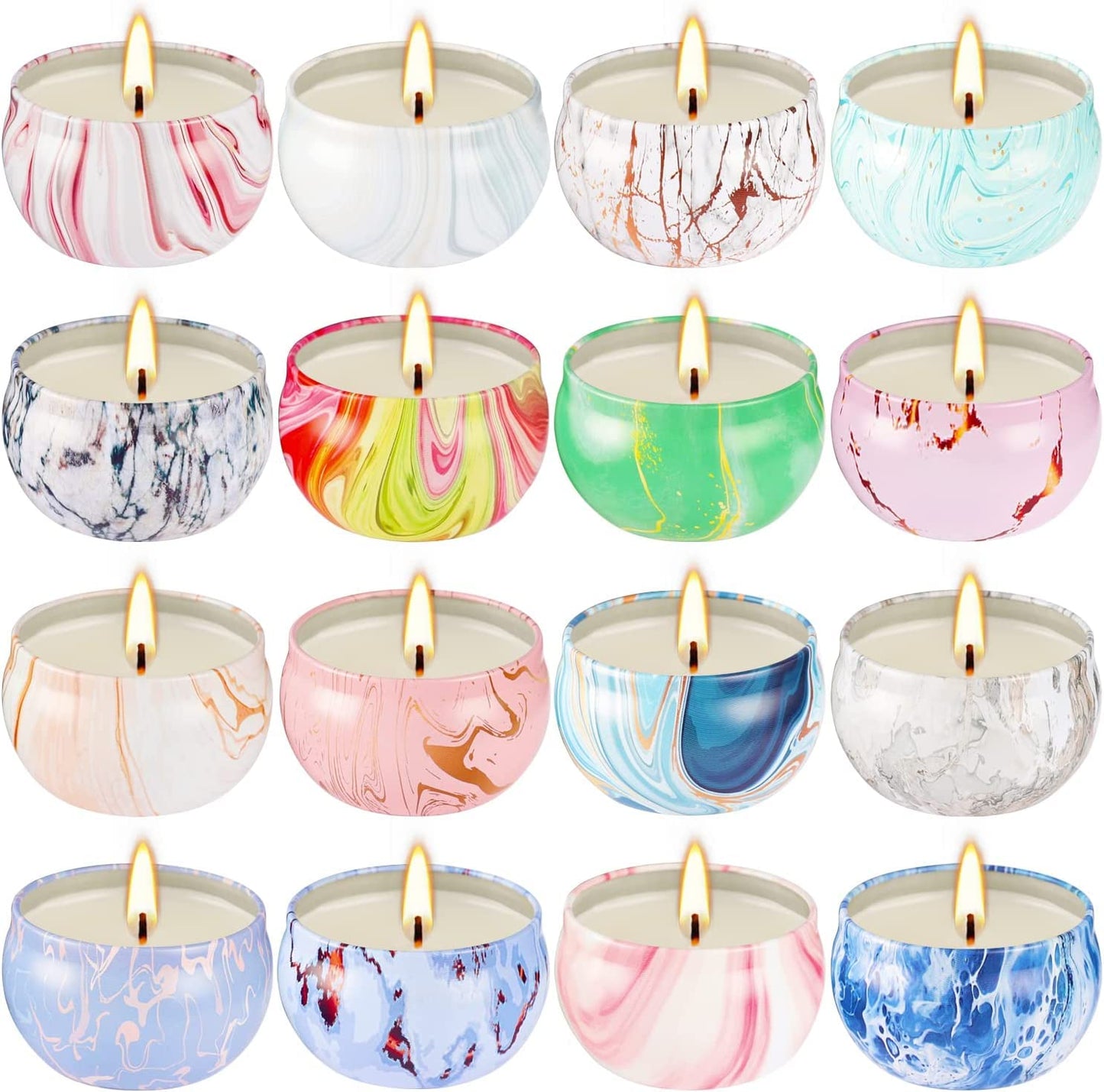 WPONSZU 16 Pack Scented Candle Gift Set for Mom | 2.5oz Soy Wax Jars – Mother's Day Gift