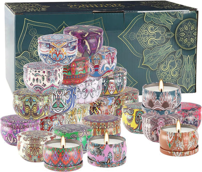 WPONSZU 24 Day Scented Candle Advent Calendar 2025 – Countdown to Christmas (24 Pack)