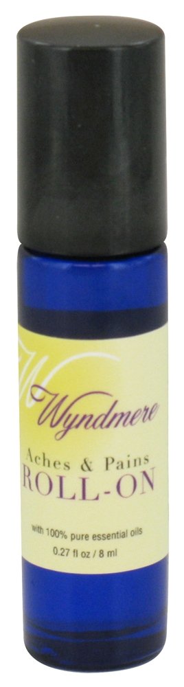 Wyndmere Aches & Pains Roll-on – 100% Pure Essential Oils & Jojoba, 8ml