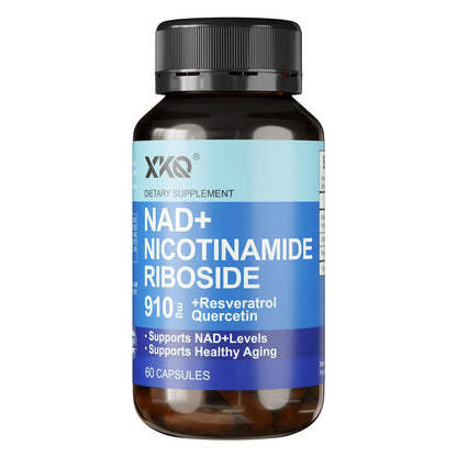 XKQ NAD+ Supplement 910mg – 60 Servings | Nicotinamide Riboside for Energy & Healthy Aging
