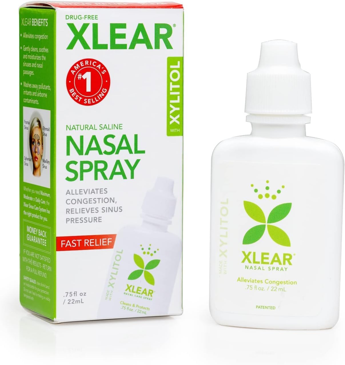 Xlear Natural Saline Nasal Spray with Xylitol – Gentle, All-Ages Nasal Moisturizer