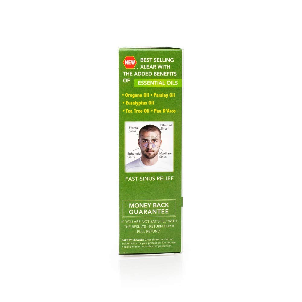 Xlear Rescue Natural Nasal Spray with Xylitol, Oregano & Tea Tree — 1.5 fl oz (Pack of 4)