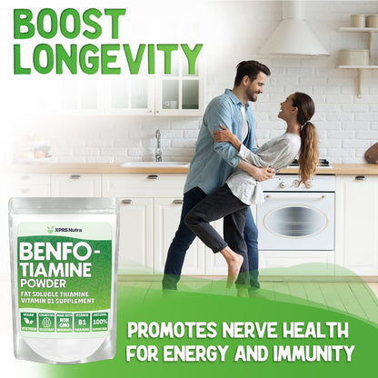 XPRS Nutra Benfotiamine (Thiamine) – Fat-Soluble B1 for Cognitive Health, Vegan, 2 Oz