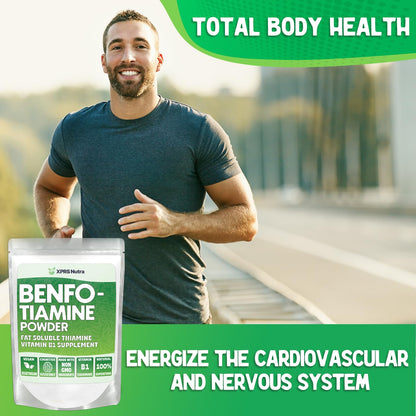 XPRS Nutra Benfotiamine (Thiamine) – Fat-Soluble B1 for Cognitive Health, Vegan, 2 Oz