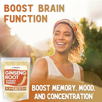 XPRS Nutra Ginseng Root Extract Powder – Panax Ginseng (4 oz) – Immune, Cognition & Performance – Vegan