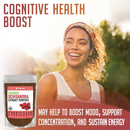XPRS Nutra Organic Schisandra Berry Powder Extract | USDA Organic, Cognition & Immunity (16 oz)