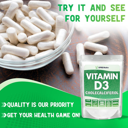 XPRS Nutra Vitamin D3 Powder (Cholecalciferol) - Unflavored 8 oz Pack of 6