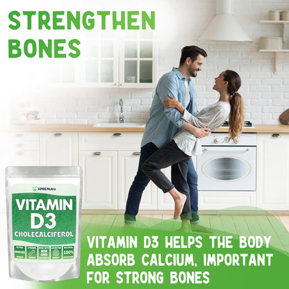 XPRS Nutra Vitamin D3 Powder (Cholecalciferol) - Unflavored 8 oz Pack of 6
