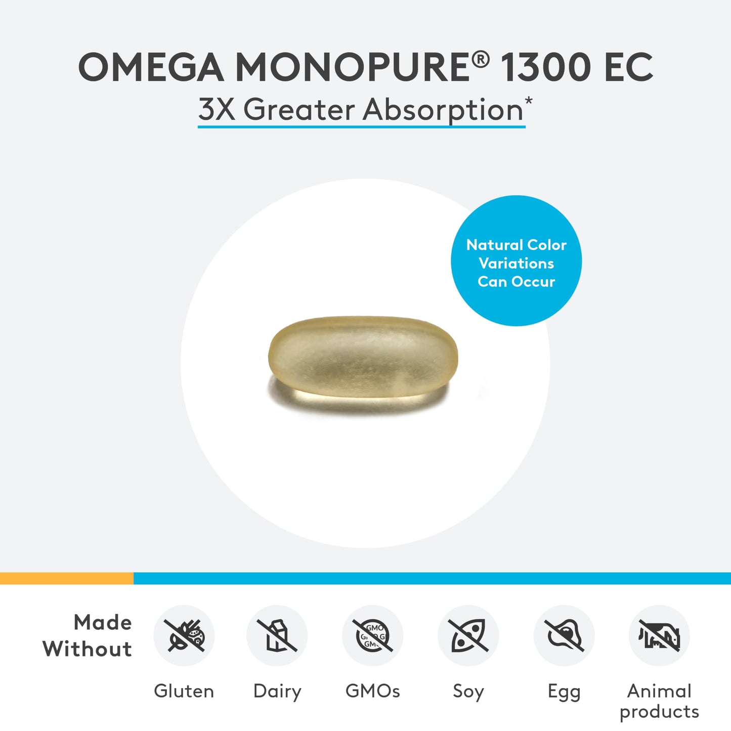 XYMOGEN Omega MonoPure 1300 EC — 3X Absorption DHA/EPA Omega-3 (60 Softgels)