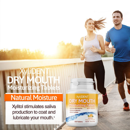 Nature's Stance XyliDENT Xylitol Tablets – Dry Mouth Relief, Orange, 2-Pack (100 Count per Pack)