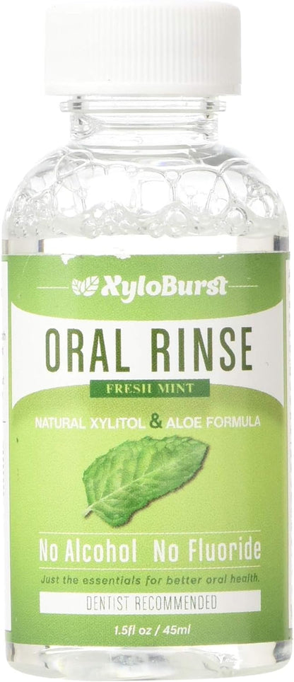 Xyloburst Oral Rinse – Natural Xylitol Mouthwash, Fluoride Free, SLS Free | Travel 10-Pack
