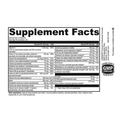 XYMOGEN ActivNutrients Without Iron - Multivitamin & Mineral Support